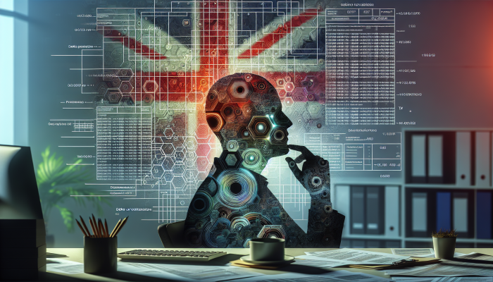 Are Debt Consolidation Fees Tax-Deductible: A Guide | DCL Individual in an office contemplating debt consolidation fees, surrounded by financial documents and UK flag.