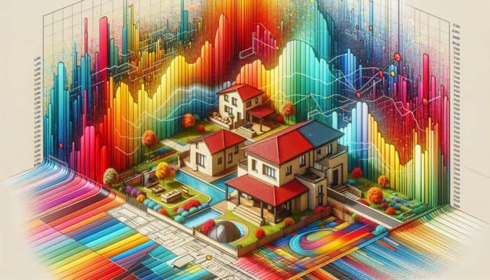 A colourful map of Boksburg depicting entry-level home prices and economic factors influencing them.