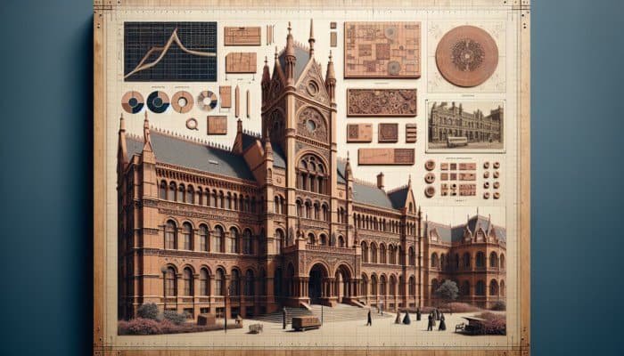 Victorian-era UK architecture showcasing terracotta's rich hues in grand buildings, highlighting both ornamental and structural uses.