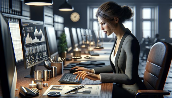 How to Qualify with High Debt Levels: UK Guide | DCL A financial advisor analyzing a client's financial data on a computer in a professional office setting.