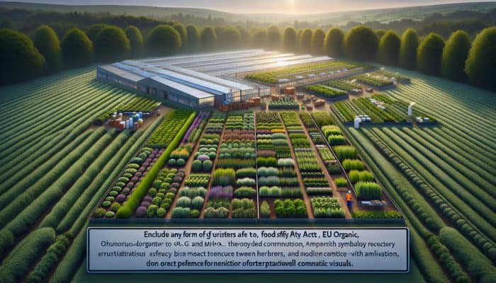 How to Source Quality Herbs: A UK herb farm demonstrating organic cultivation and compliance with GACP, Food Safety Act, EU Organic, and MHRA regulations.