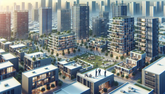 Aerial view of Mahikeng's mid-level property market with experts analysing trends around contemporary buildings and community spaces.