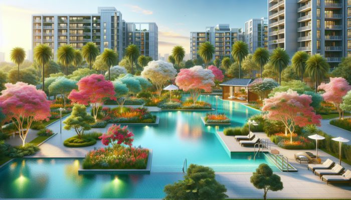 A serene gated community in Springbok with 24/7 security, lush landscapes, and amenities like a pool and gym.