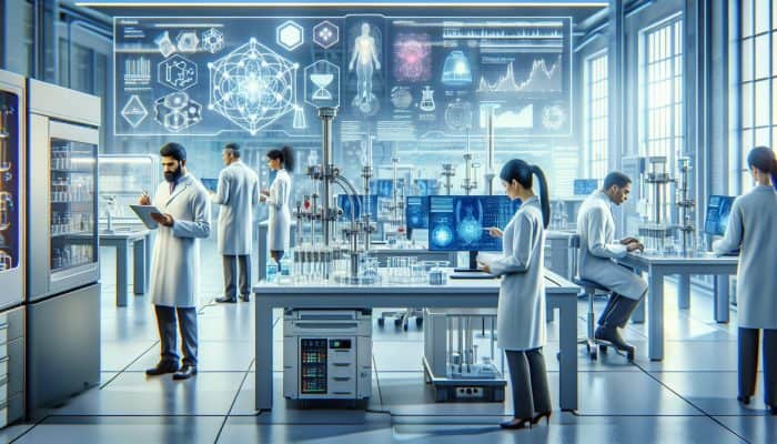 Modern laboratory in Farnworth where professionals analyze full blood count results, focusing on precision and expertise.