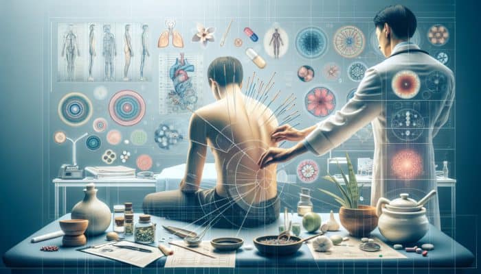 A tranquil UK clinic blending Eastern and Western healing with acupuncture treatment.